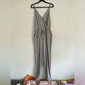 Sz M La Vie en Rose “lounge” one-piece jumpsuit, gray
